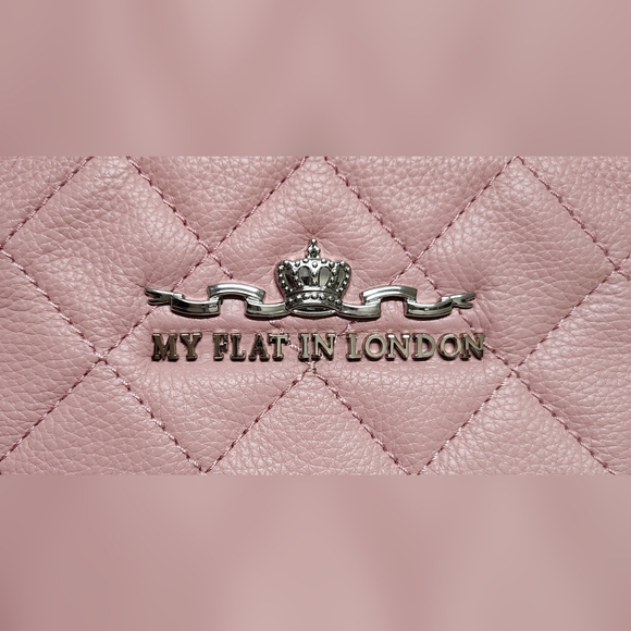 MY FLAT IN LONDON Westminster Pink Diamond Quilted Leather Wristlet/Clutch NWOT - Picture 11 of 16